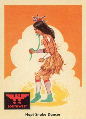 1959 Indian Trading Card Hopi Snake Dancer #54 Non-Sports Card