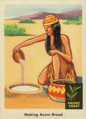 1959 Indian Trading Card Making Acorn Bread #68 Non-Sports Card