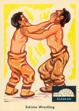 1959 Indian Trading Card Eskimo Wrestling #73 Non-Sports Card