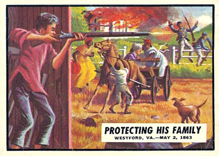1962 Civil War News Protecting His Family #41 Non-Sports Card