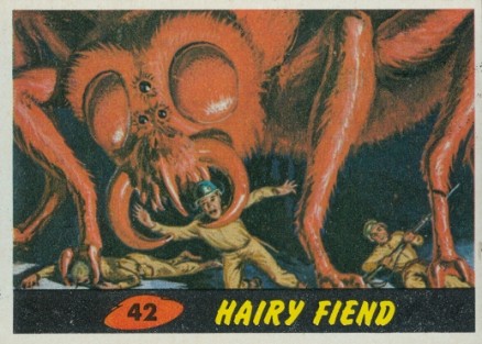 1962 Mars Attacks Hairy Fiend #42 Non-Sports Card