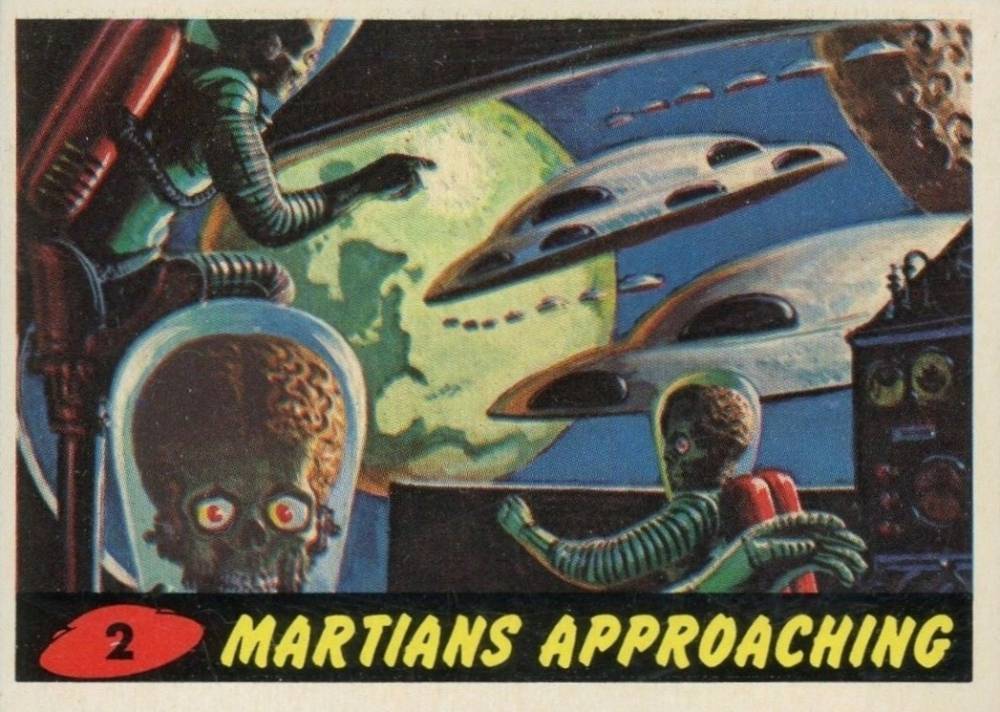 1962 Mars Attacks Martians Approaching #2 Non-Sports Card