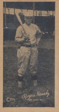 1923 Strip Card Rogers Hornsby # Baseball Card