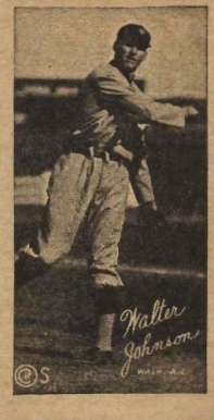 1923 Strip Card Walter Johnson # Baseball Card