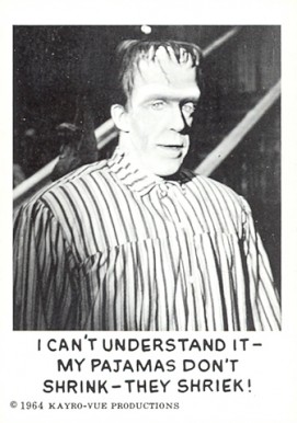 1964 The Munsters Can't Understand It - My Pajamas Don't Shrink - They Shriek I! #11 Non-Sports Card