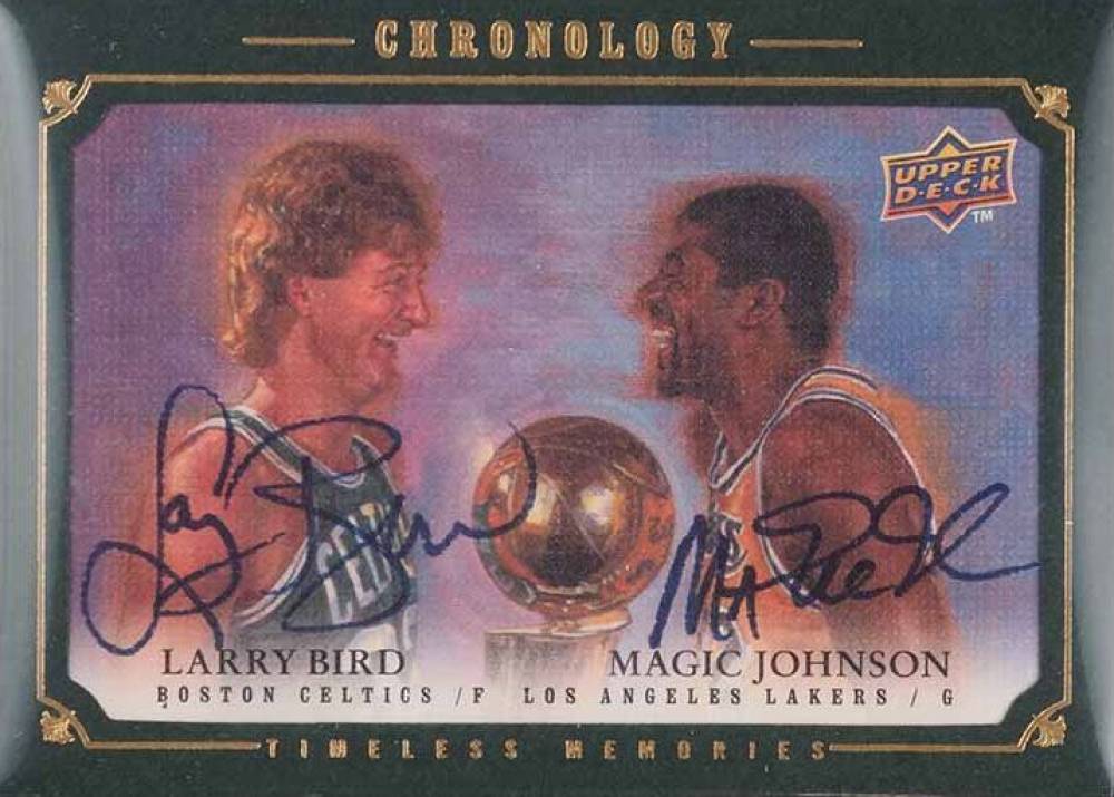 2007 Upper Deck Chronology Larry Bird/Magic Johnson #150 Basketball Card