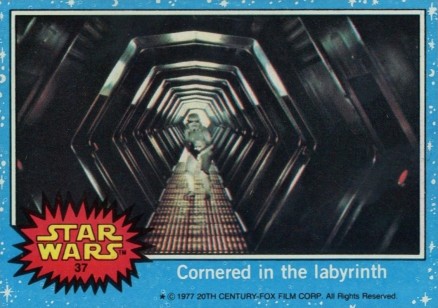 1977 Star Wars Cornered in the labyrinth #37 Non-Sports Card