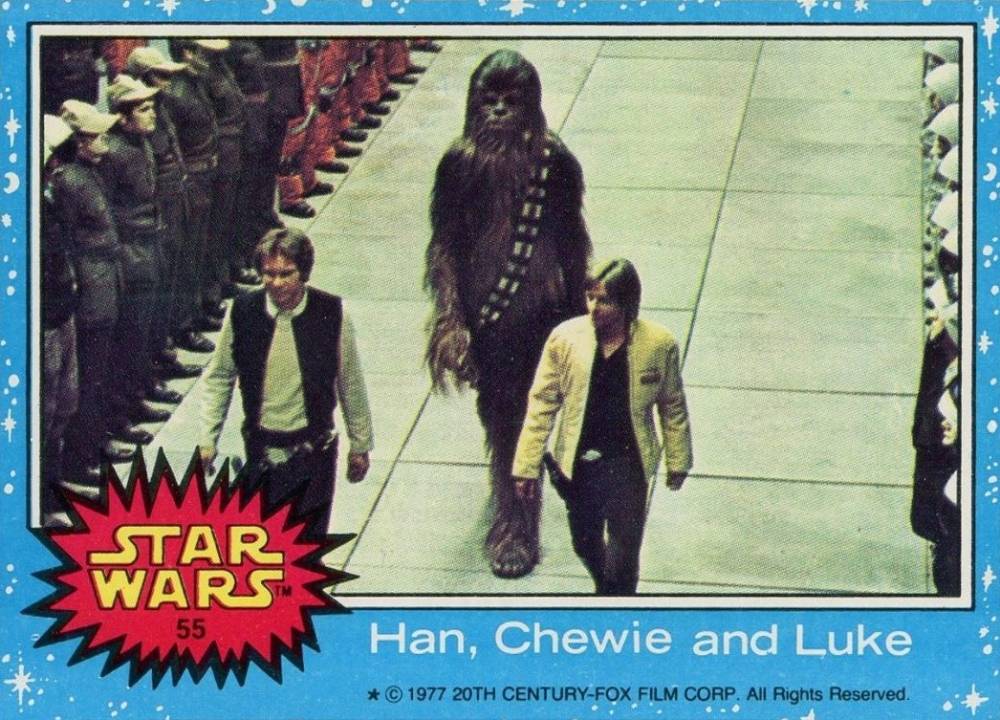 1977 Star Wars Han, Chewie and Luke #55 Non-Sports Card