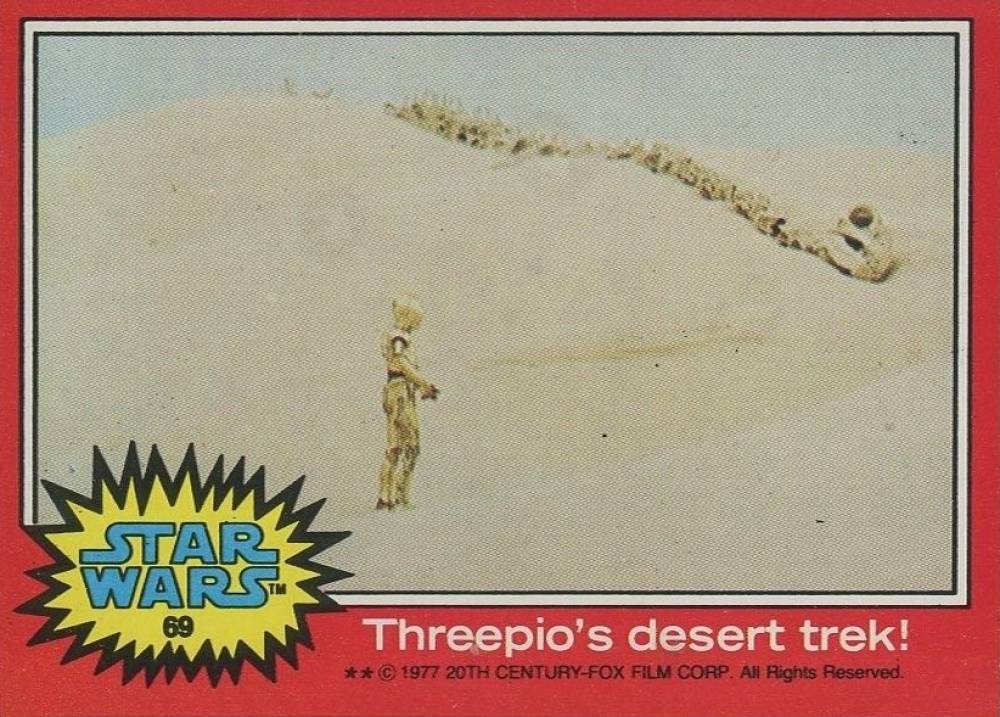 1977 Star Wars Threepio's desert trek! #69 Non-Sports Card