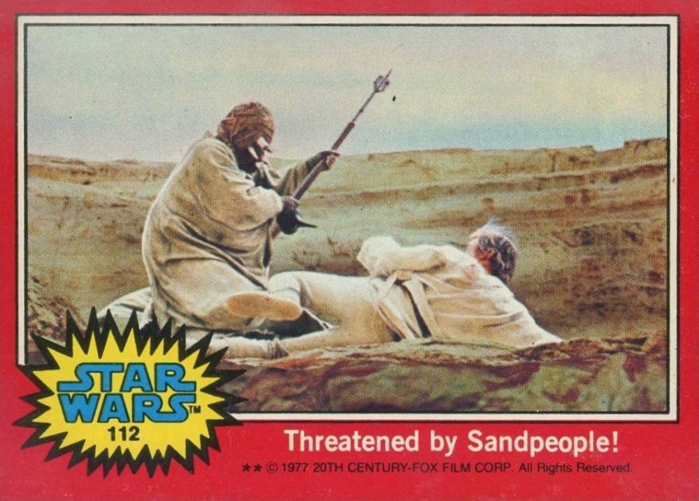1977 Star Wars Threatened by Sandpeople! #112 Non-Sports Card
