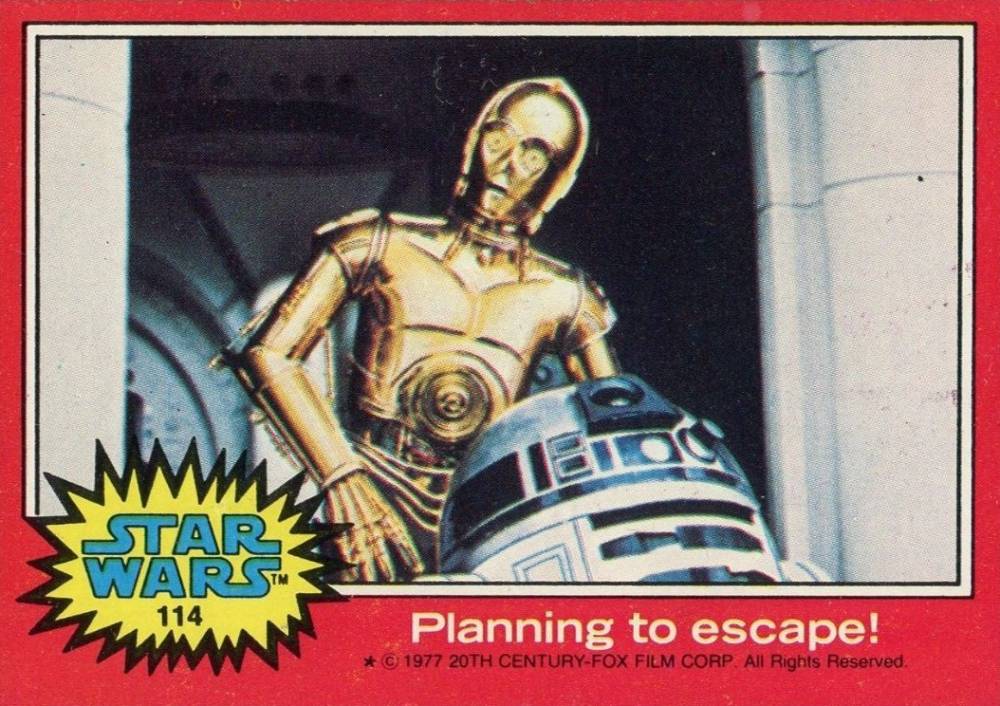 1977 Star Wars Planning to escape! #114 Non-Sports Card