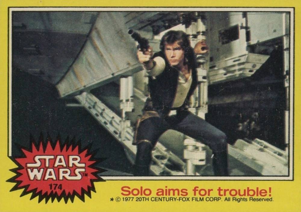 1977 Star Wars Solo aims for trouble! #174 Non-Sports Card