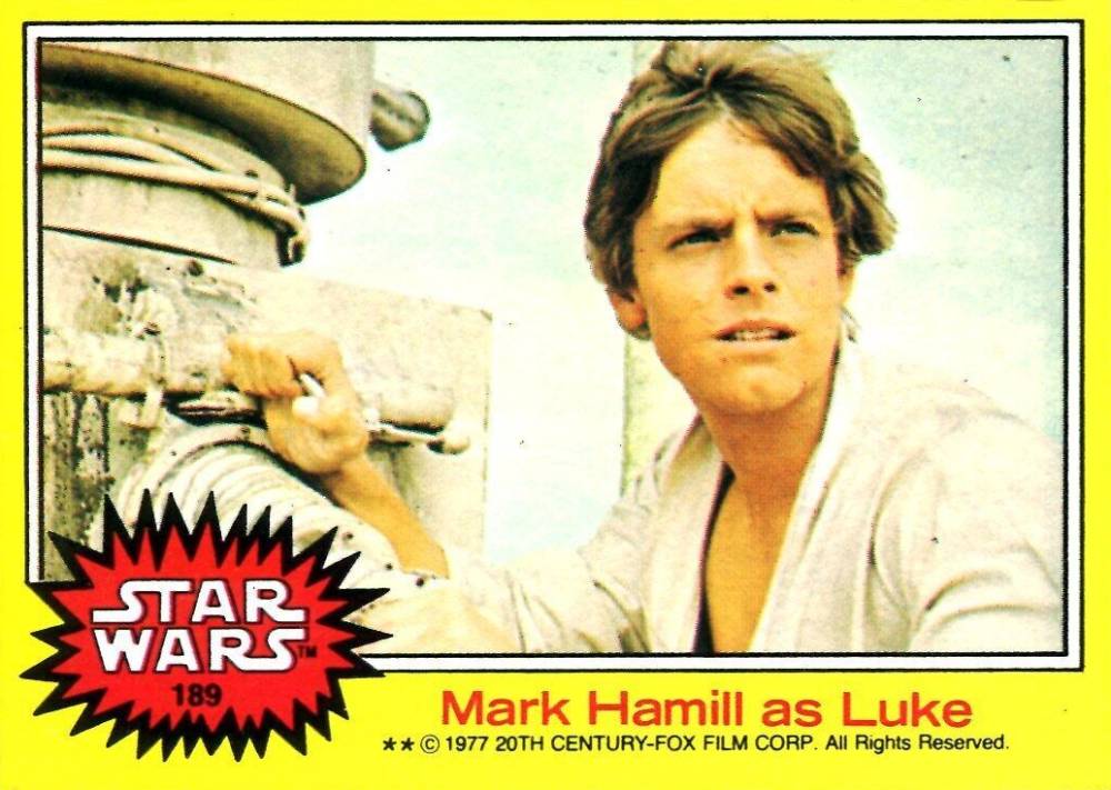 1977 Star Wars Mark Hamill as Luke #189 Non-Sports Card