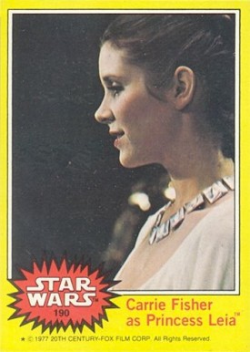 1977 Star Wars Carrie Fisher as Princess Leia #190 Non-Sports Card