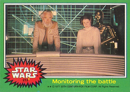 1977 Star Wars Monitoring the battle #213 Non-Sports Card