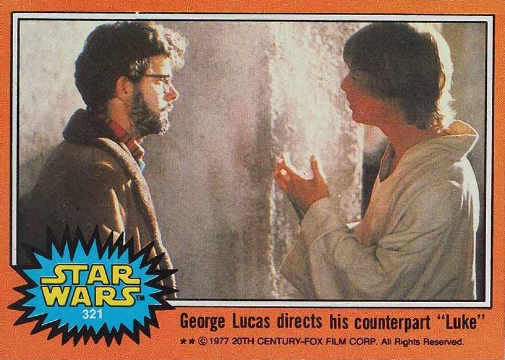 1977 Star Wars George Lucas directs his counterpart Luke #321 Non-Sports Card