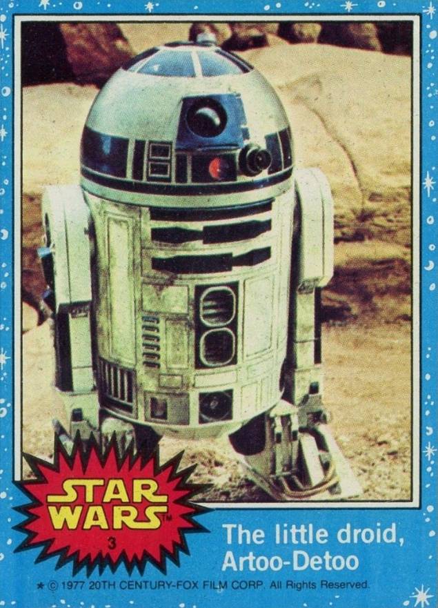 1977 Star Wars The little droid, Artoo-Detoo #3 Non-Sports Card