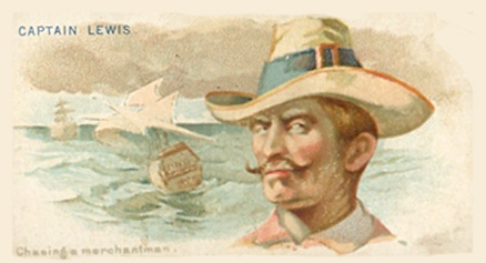 1888 Allen & Ginter Pirates of the Spanish Main Captain Lewis #28 Non-Sports Card