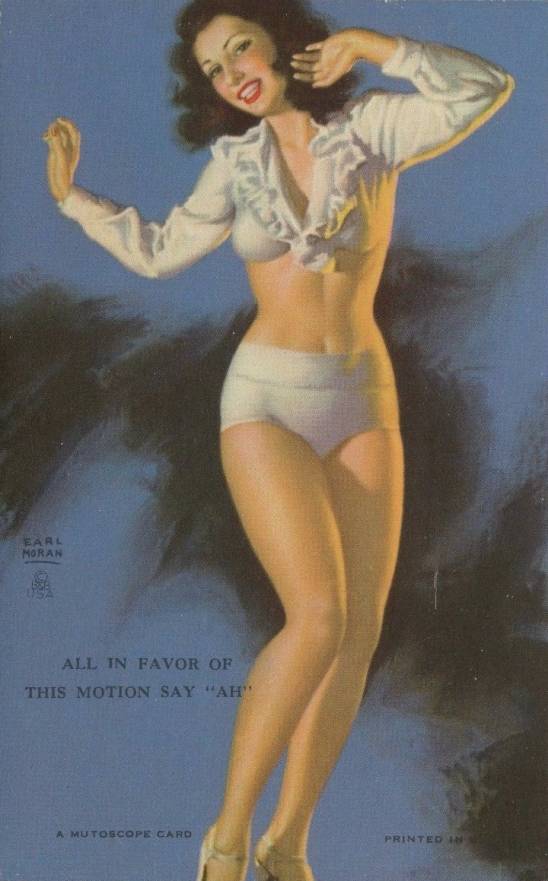 1945 Mutoscope Artist Pin-Up Girls All in Favor of this Motion, Say "Ah" # Non-Sports Card