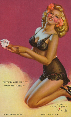 1945 Mutoscope Artist Pin-Up Girls How'd You Like to Hold My Hand? # Non-Sports Card