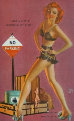 1945 Mutoscope Artist Pin-Up Girls I Got A Little Behind In My Rent # Non-Sports Card