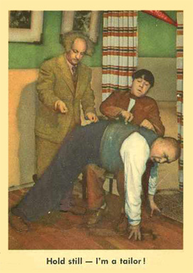 1959 The 3 Stooges Hold Still- I'm A Tailor #12 Non-Sports Card