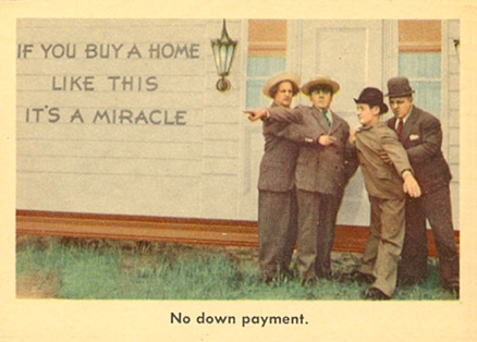 1959 The 3 Stooges No Down Payment #43 Non-Sports Card