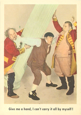 1959 The 3 Stooges Give Me A Hand, I Can't Carry It All By Myself! #85 Non-Sports Card