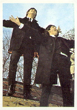 1964 Beatles Color Ringo and Paul yelling #7 Non-Sports Card