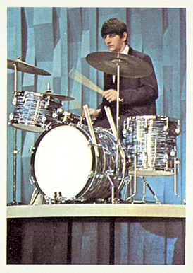 1964 Beatles Color Ringo on drums #28 Non-Sports Card