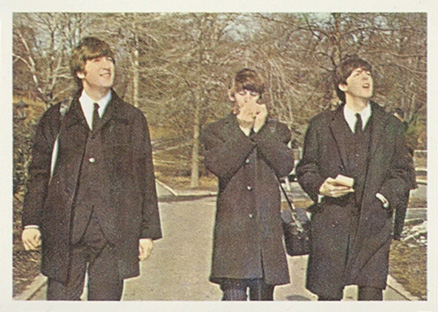 1964 Beatles Color John, Paul with Ringo on harmonica #40 Non-Sports Card