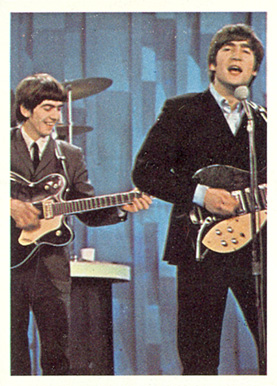 1964 Beatles Color George and John playing in concert #63 Non-Sports Card