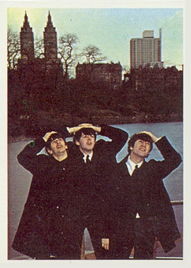 1964 Beatles Color John, Paul and Ringo looking up #64 Non-Sports Card