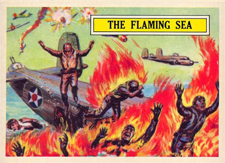 1965 Topps Battle The flaming sea #40 Non-Sports Card