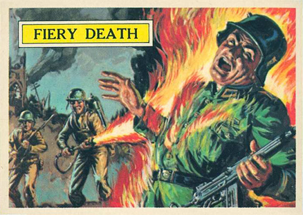 1965 Topps Battle Fiery death #42 Non-Sports Card
