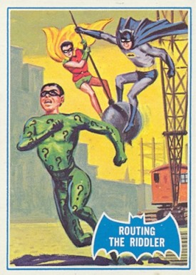 1966 Batman B Series Puzzle Back Routing the Riddler #22B Non-Sports Card