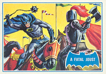 1966 Batman B Series Puzzle Back A Fatal Joust #34B Non-Sports Card