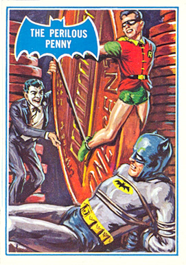 1966 Batman B Series Puzzle Back The Perilous Penny #43B Non-Sports Card
