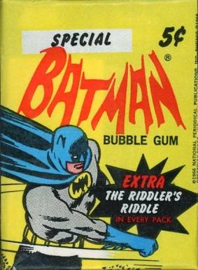 1966 Batman Riddler Back Wax Pack #WP Non-Sports Card