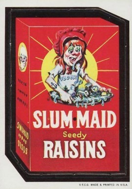 1967 Topps Wacky Packs Die-Cuts Slum Maid #6 Non-Sports Card
