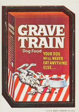 1967 Topps Wacky Packs Die-Cuts Grave Train #33 Non-Sports Card