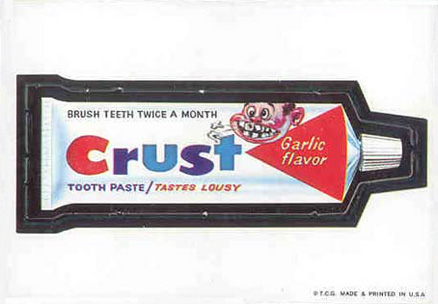 1967 Topps Wacky Packs Die-Cuts Crust Tooth Paste #12 Non-Sports Card