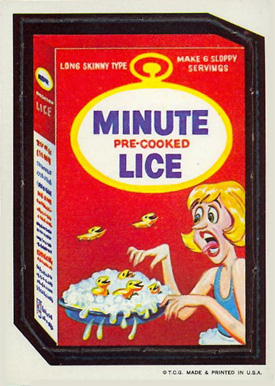 1967 Topps Wacky Packs Die-Cuts Minute Lice #19 Non-Sports Card