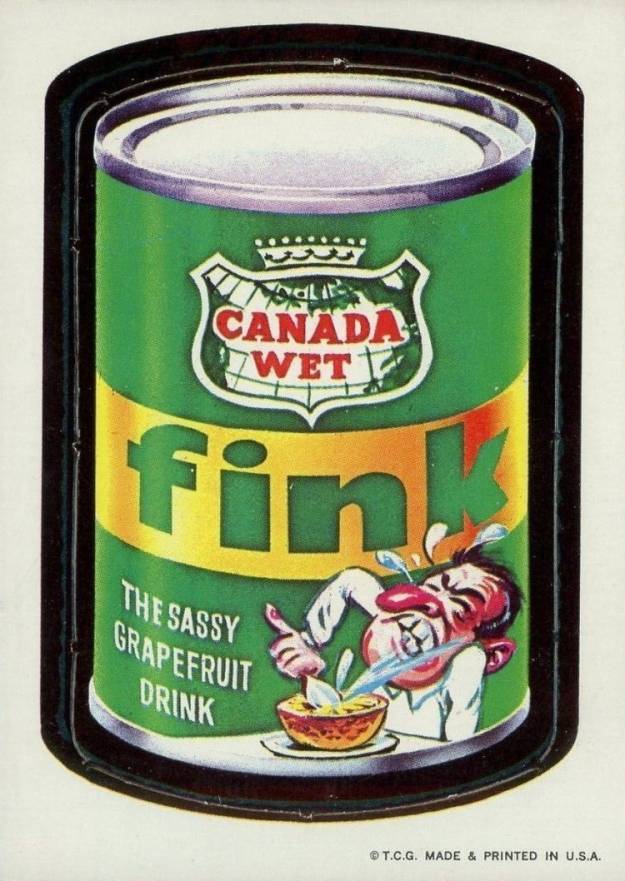 1967 Topps Wacky Packs Die-Cuts Canada Wet Fink #35 Non-Sports Card
