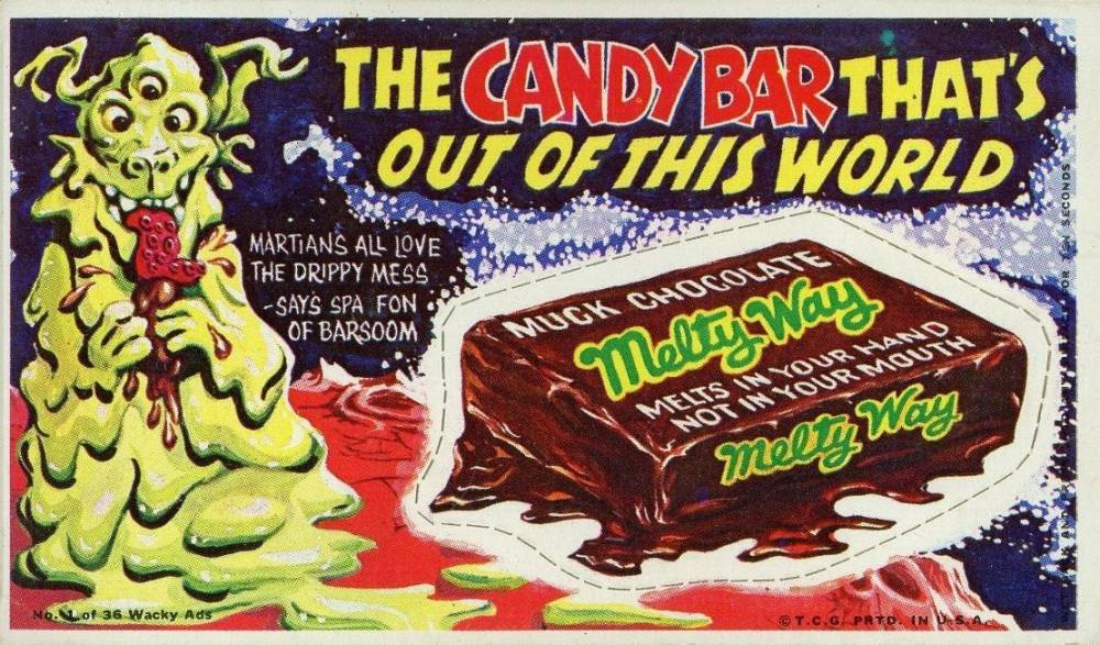 1969 Topps Wacky Ads Melty Way #1 Non-Sports Card