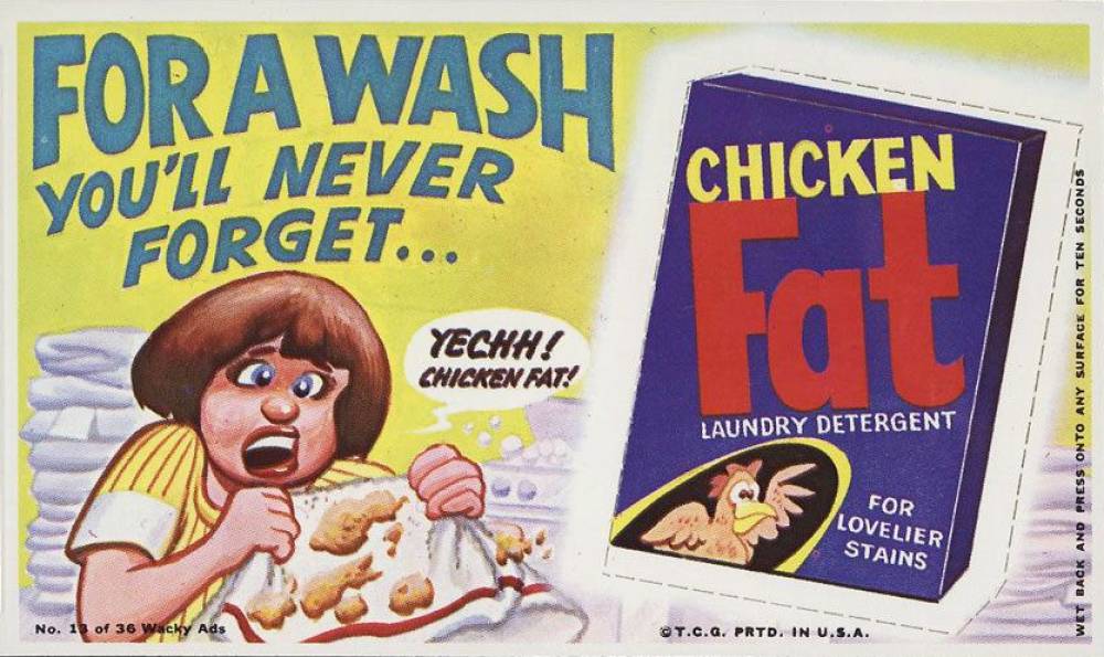 1969 Topps Wacky Ads Chicken Fat #13 Non-Sports Card