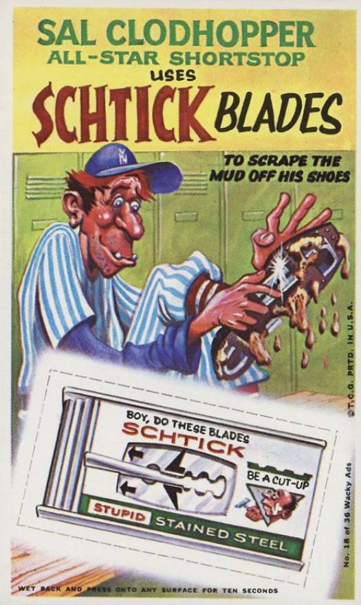 1969 Topps Wacky Ads Schtick Blades #18 Non-Sports Card
