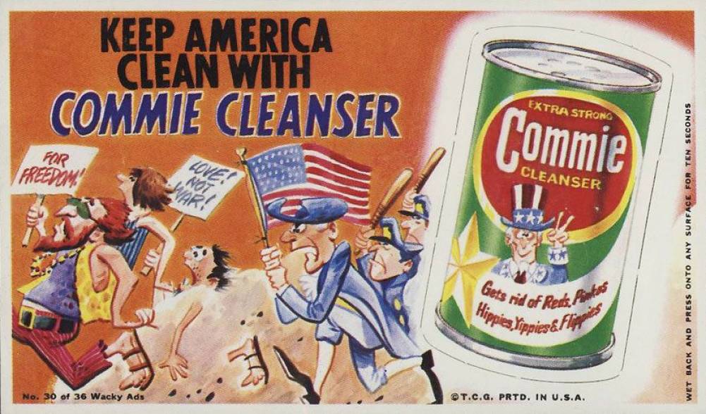 1969 Topps Wacky Ads Commie Cleanser #30 Non-Sports Card