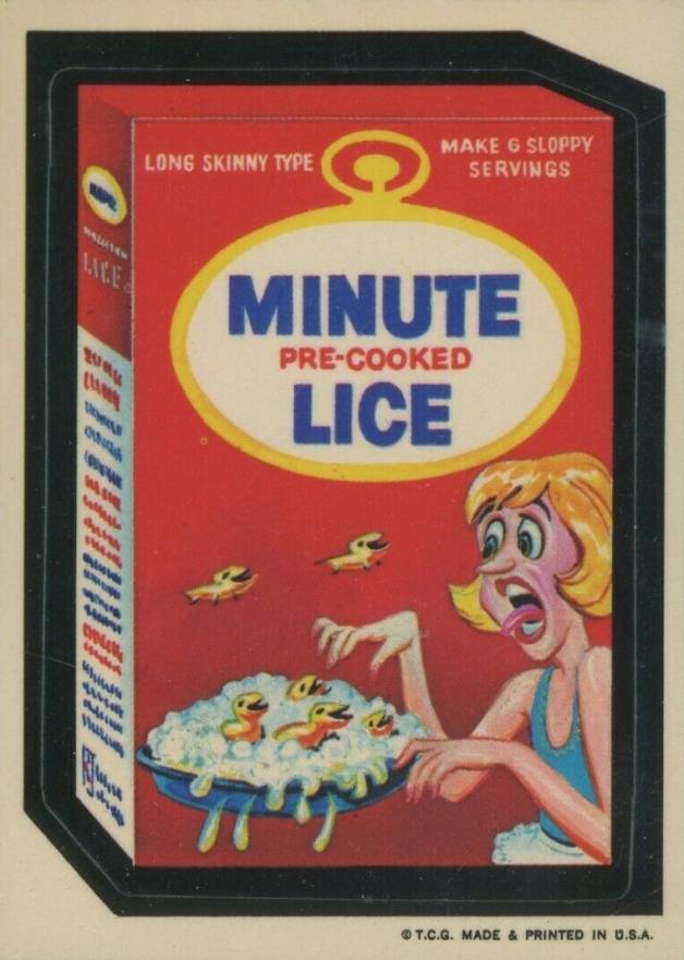 1973 Topps Wacky Packs 1st Series Minute Lice # Non-Sports Card