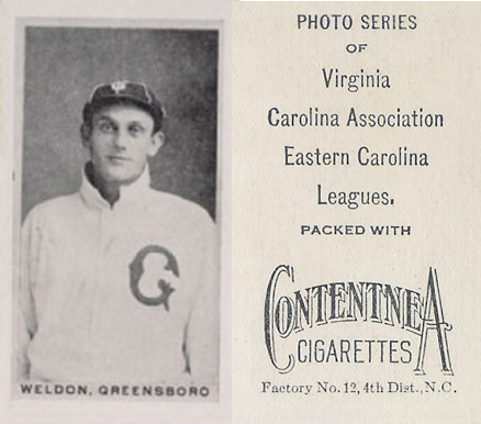 1910 Contentnea Black & White Photo Series Weldon, Greensboro # Baseball Card